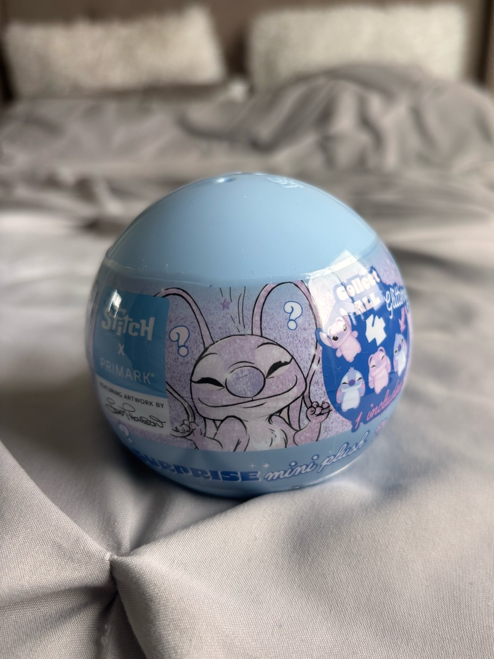 Disney Surprise Mystery Plush Stitch and Angel Glittery Plush Brand New